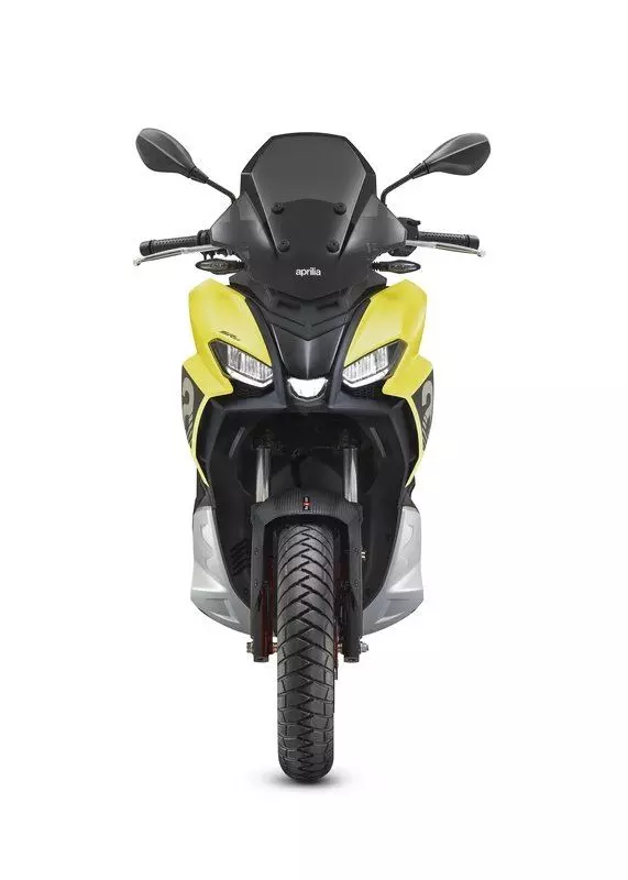 Motorscooters - 2021_Aprilia_RS_GT_125_giallo_Frontale_acc_bianco-571x800