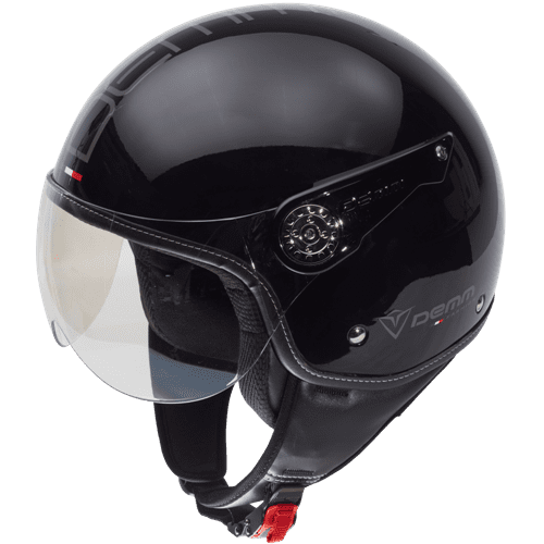 Jethelm - Demm-Fashion-glans-titanium-nieuw-helm-helmets-scooter-beon-zwart