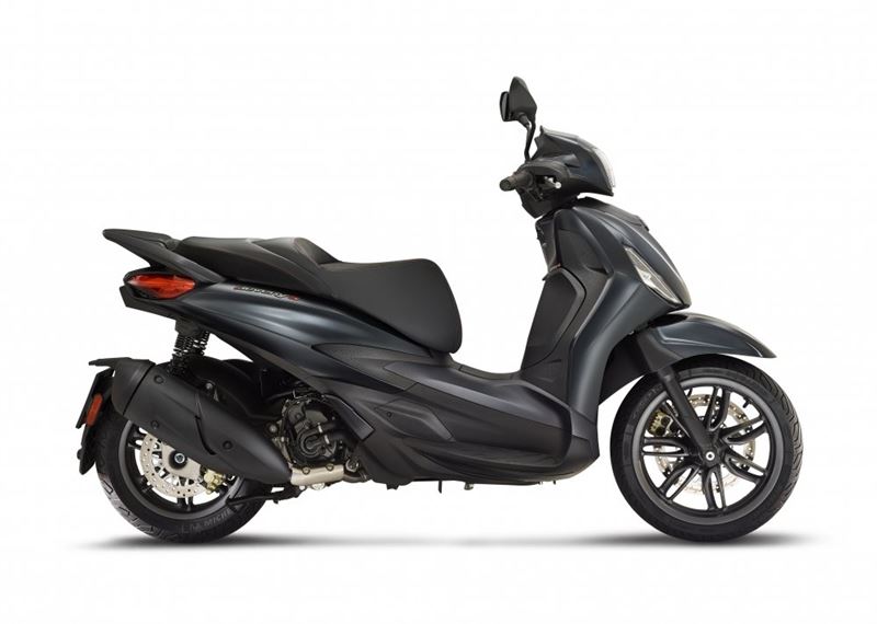 Motorscooters - New_Beverly_300S_Nero_Blu_opaco_LatDX_bianco